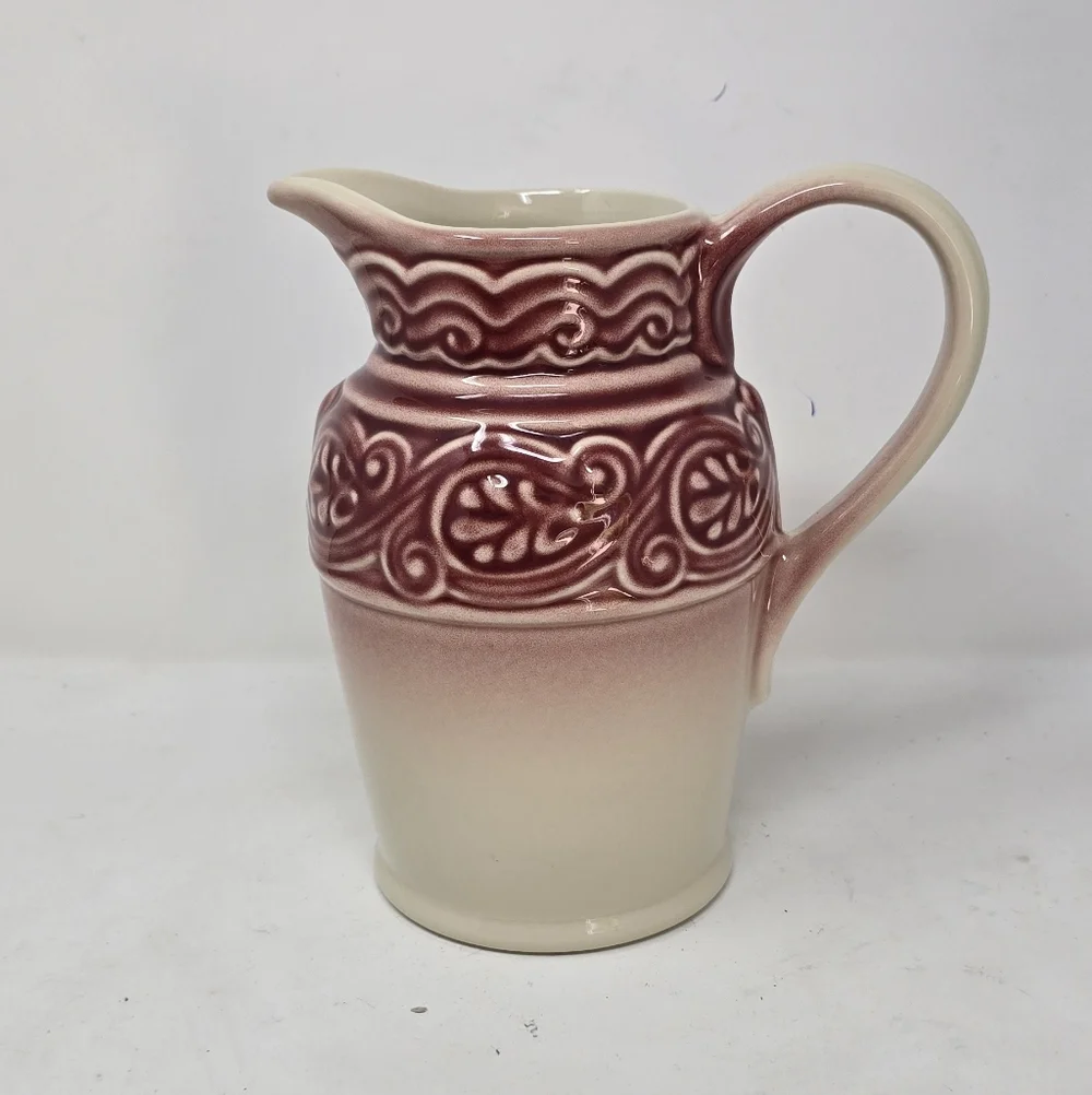 Longaberger ACO pottery paprika pitcher american crafts cottagecore‎ farmhouse